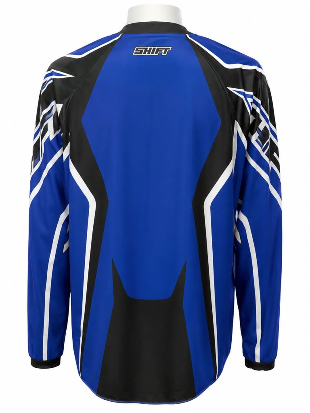 SHIFT Mens Motorcycle Motocross Racing Jersey Blue Black Long Sleeve Medium - Picture 3 of 7